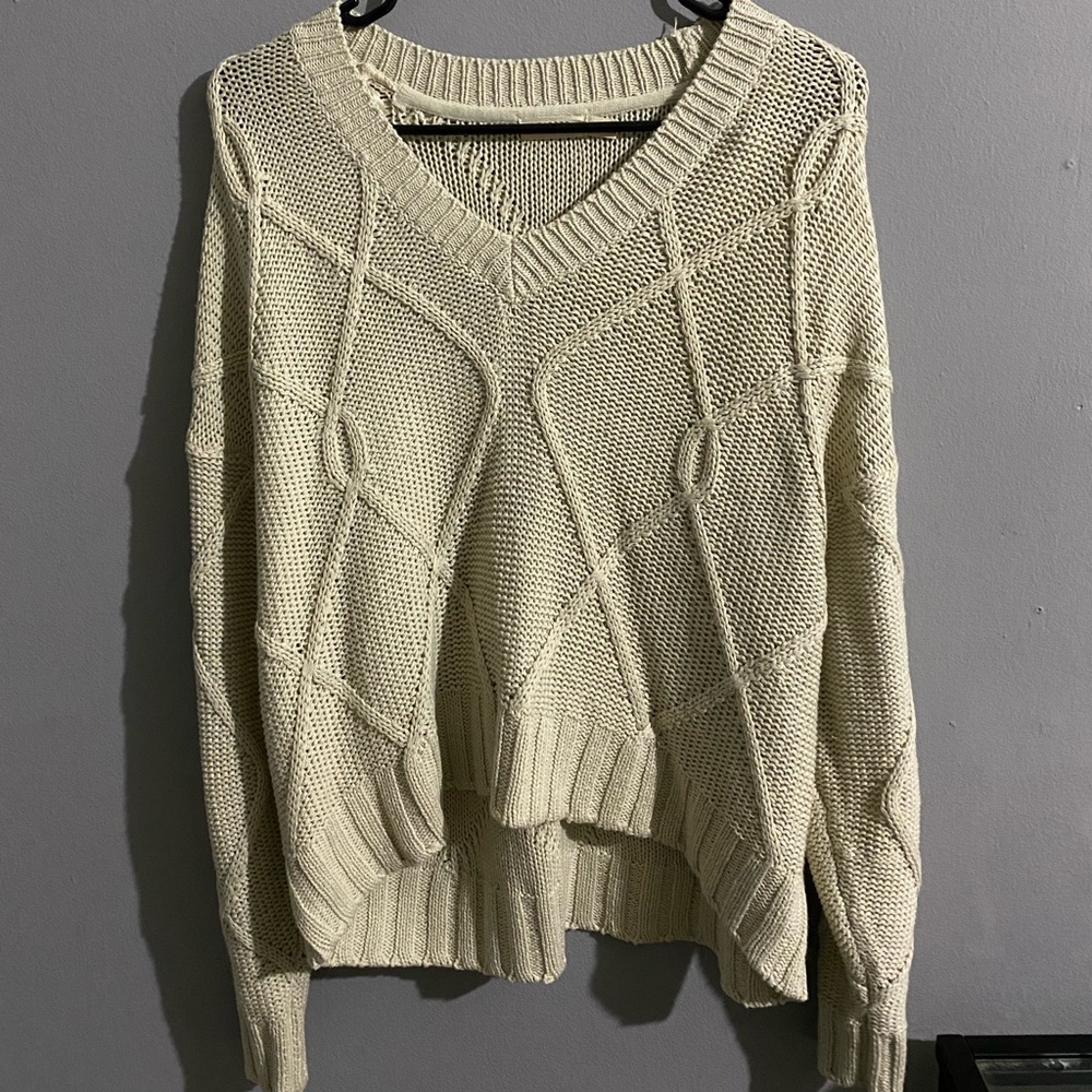 cream sweater